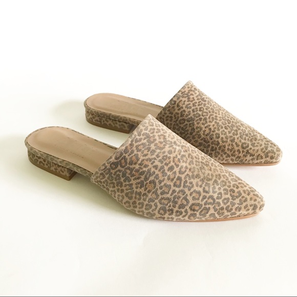 NEW Able Local + Global Marlene Leopard Suede Mules Slides Shoes Autumn - Picture 7 of 10